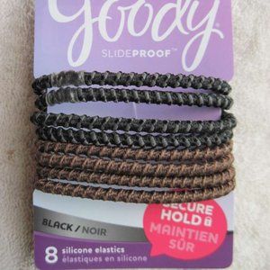 8 Goody Ouchless Slide Proof Hold Stay Secure Fit Elastic Ponytailer Hair Bands